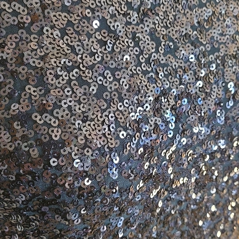Badgley Mischka Sequin Cocktail Dress Navy Womens Size 14 - Picture 3 of 10